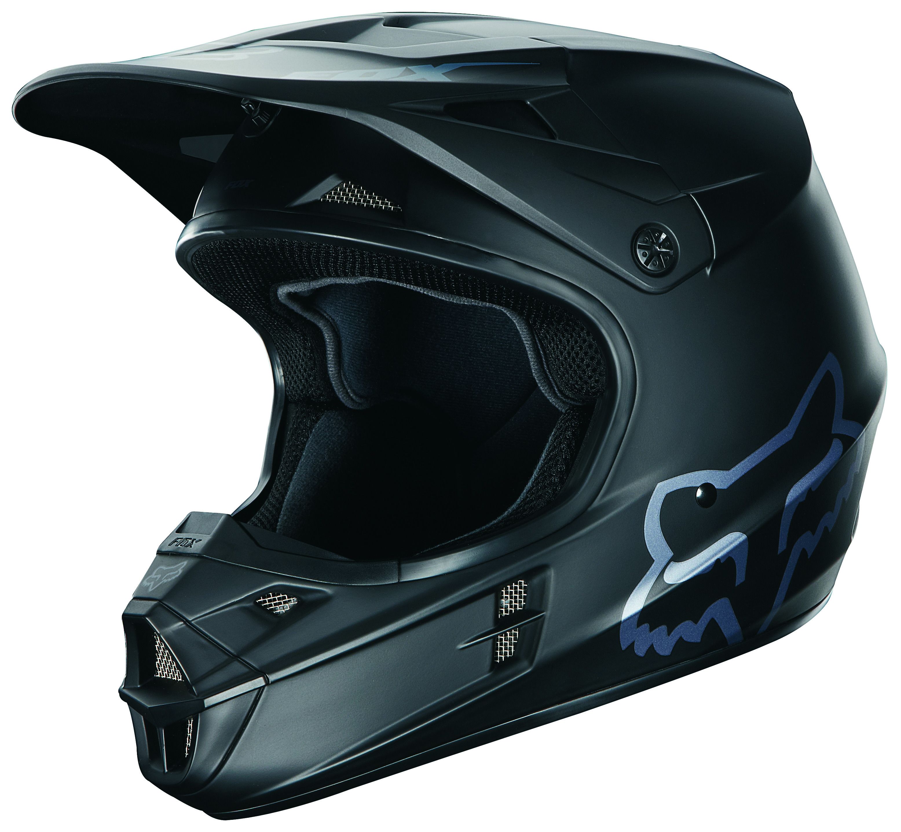Fox Racing V1 Matte Black Helmet 35 (59.48) Off! RevZilla
