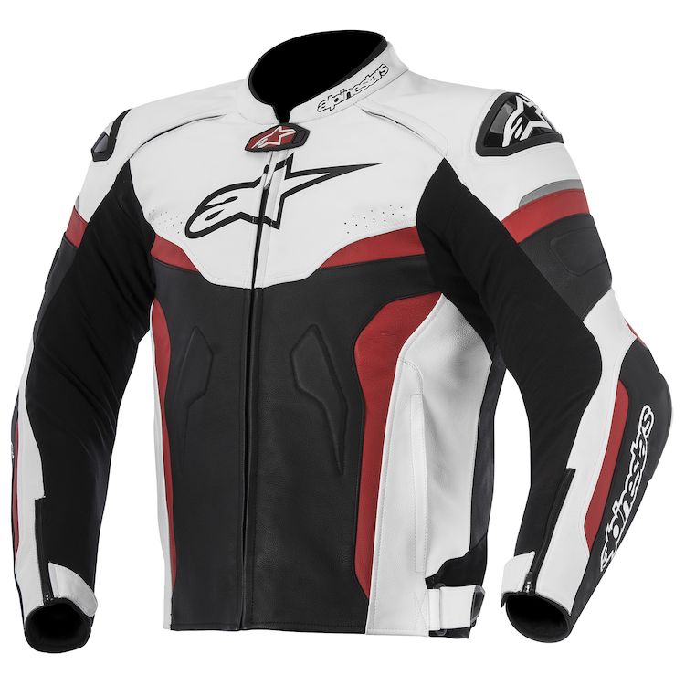 black white red jacket