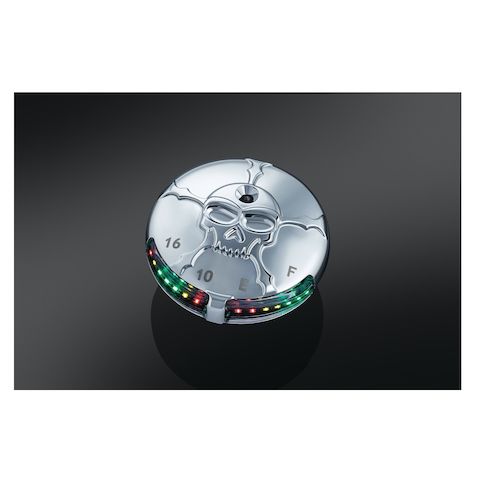 Kuryakyn Zombie LED Fuel And Battery Gauge For Harley 1988-2018