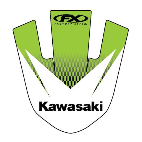 Factory Effex Front Fender Graphic Kawasaki KX125 / KX250 / KX250F / KX450F 2003-2008