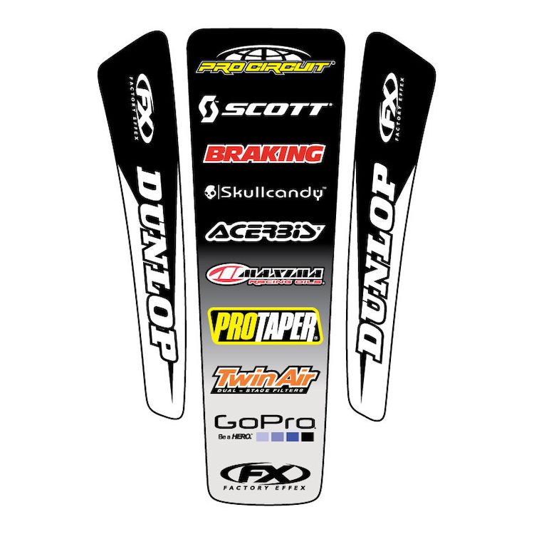 Factory Effex Standard Graphic Trim Kit - 20x24 Motorcycle Decals For Kawasaki KX125/250 99-02