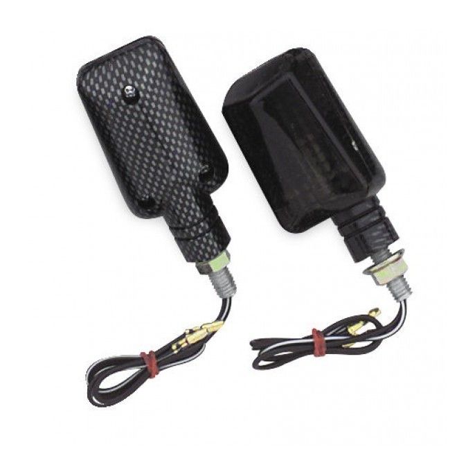 BikeMaster Universal Mini-Stalk Turn Signals Clear Bulb