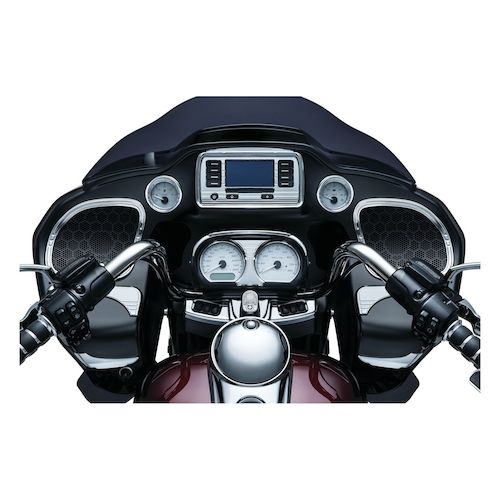 Kuryakyn TriLine Fuel / Voltage Gauge Bezels For Harley Road Glide