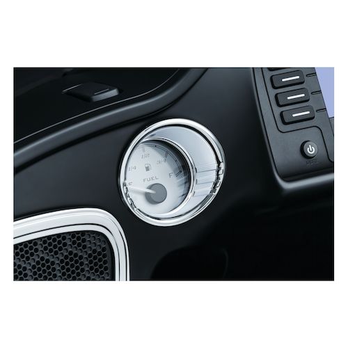 Kuryakyn TriLine Fuel / Voltage Gauge Bezels For Harley Road Glide