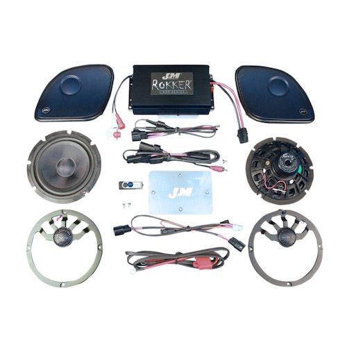 J&M Rokker XX Extreme 330W Speaker Amp Kit For Harley Road Glide 2015