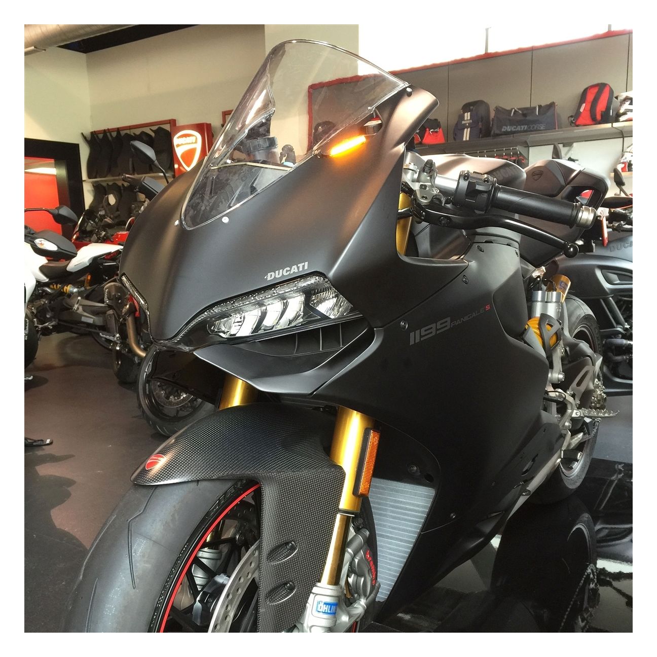 Rage Cycles ミラーブロック オフ LED ウィンカー Ducati Panigale V4 / S 2018-2021に対応 NEW RAGE CYCLES パニガーレ 959 1299 ミラーブロックオフ \u0026 LED