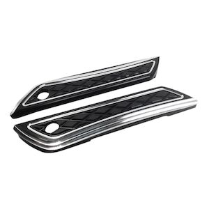 1350] Chrome Diamond Cut Saddlebag Latch Cover Set Of 2, Fits 2014 To 2023 - JH CHOPPERS LLC - View #9
