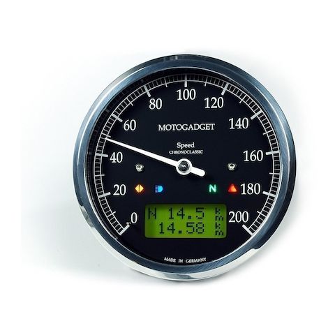 Motogadget Chronoclassic Speedometer and m-TRI Signal Adapter Triumph Thruxton 2013