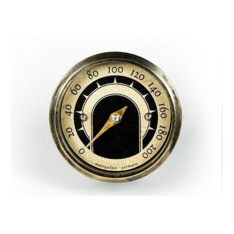 Motogadget Motoscope Tiny Vintage Speedometer and m-TRI Signal Adapter Triumph Thruxton 2013