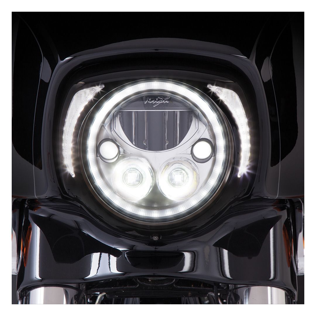 Ciro LED Fang Headlight Bezel For Harley Touring 2014-2025 N/A