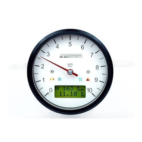 Motogadget Motoscope Classic Tachometer and m-TRI Signal Adapter Triumph Scrambler 2012