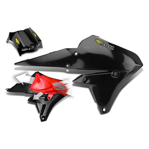 Cycra Powerflow Radiator Shrouds w/ Extension Yamaha YZ250FX / WR250F 2015-2017