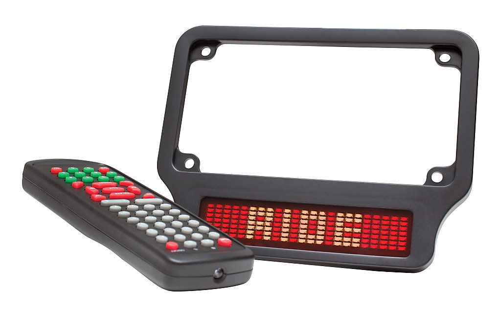 Speedmetal LED Message License Plate Frame 87 (43.61) Off! RevZilla