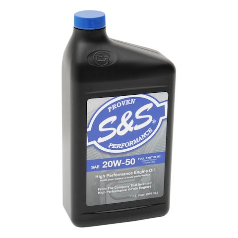 S&S Cycle Premium 20W50 Synthetic V-Twin Motor Oil