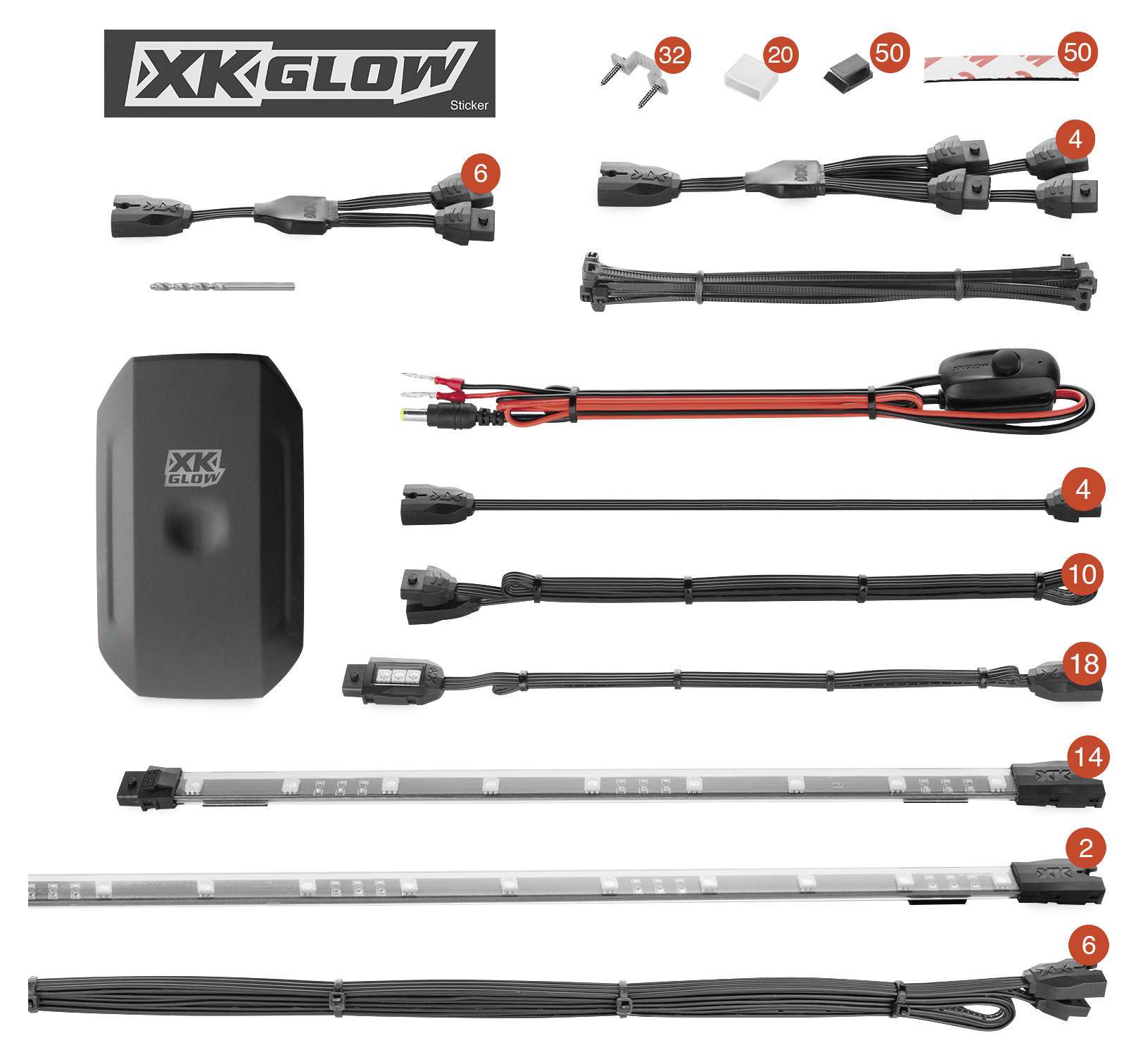 XKGlow XKChrome App Controlled LED Light Kit / UTV / ATV Advanced
