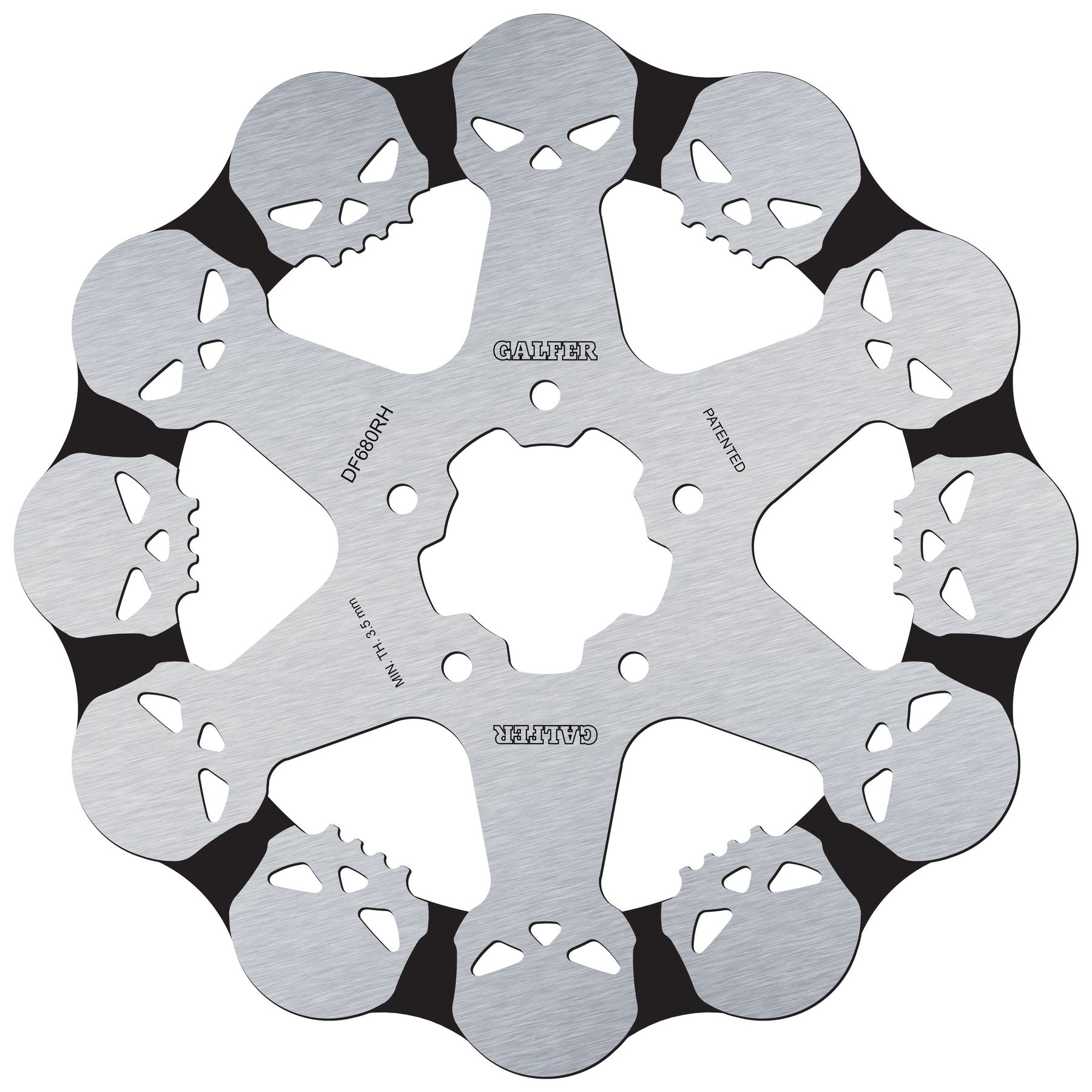 Galfer 11.5 Skull Front Brake Rotor For Harley 2000-2014