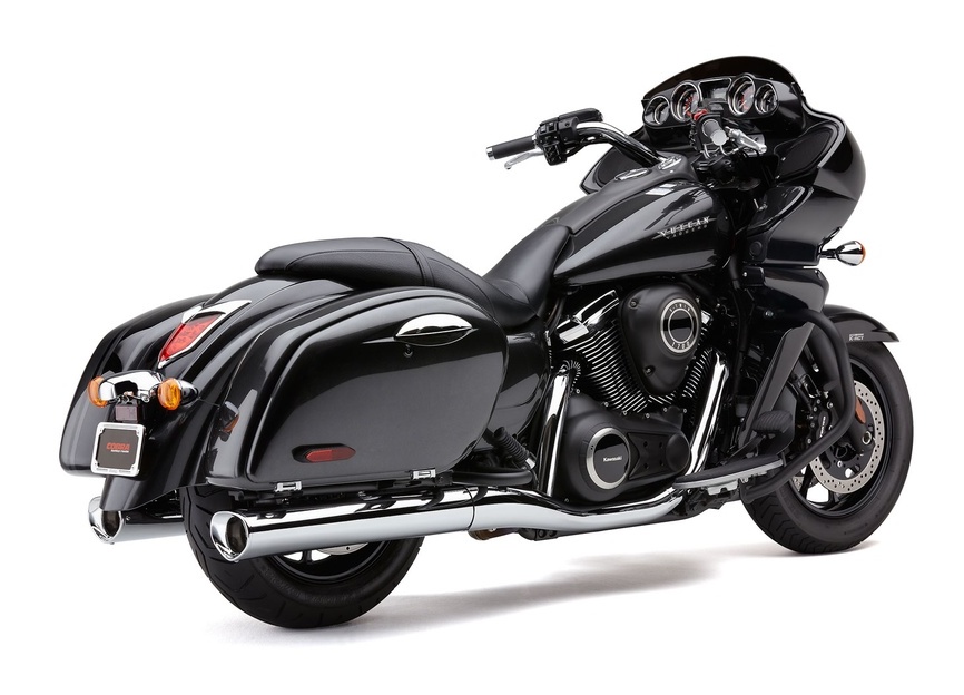Cobra Classic 4" Slip-On Mufflers for Kawasaki Vulcan 2009-2020 Scalloped Tip