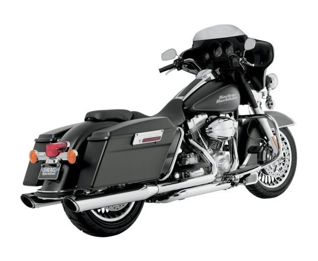 Vance & Hines 4" Round Twin Slash Slip-On Mufflers For Harley Touring 2017-2025 N/A