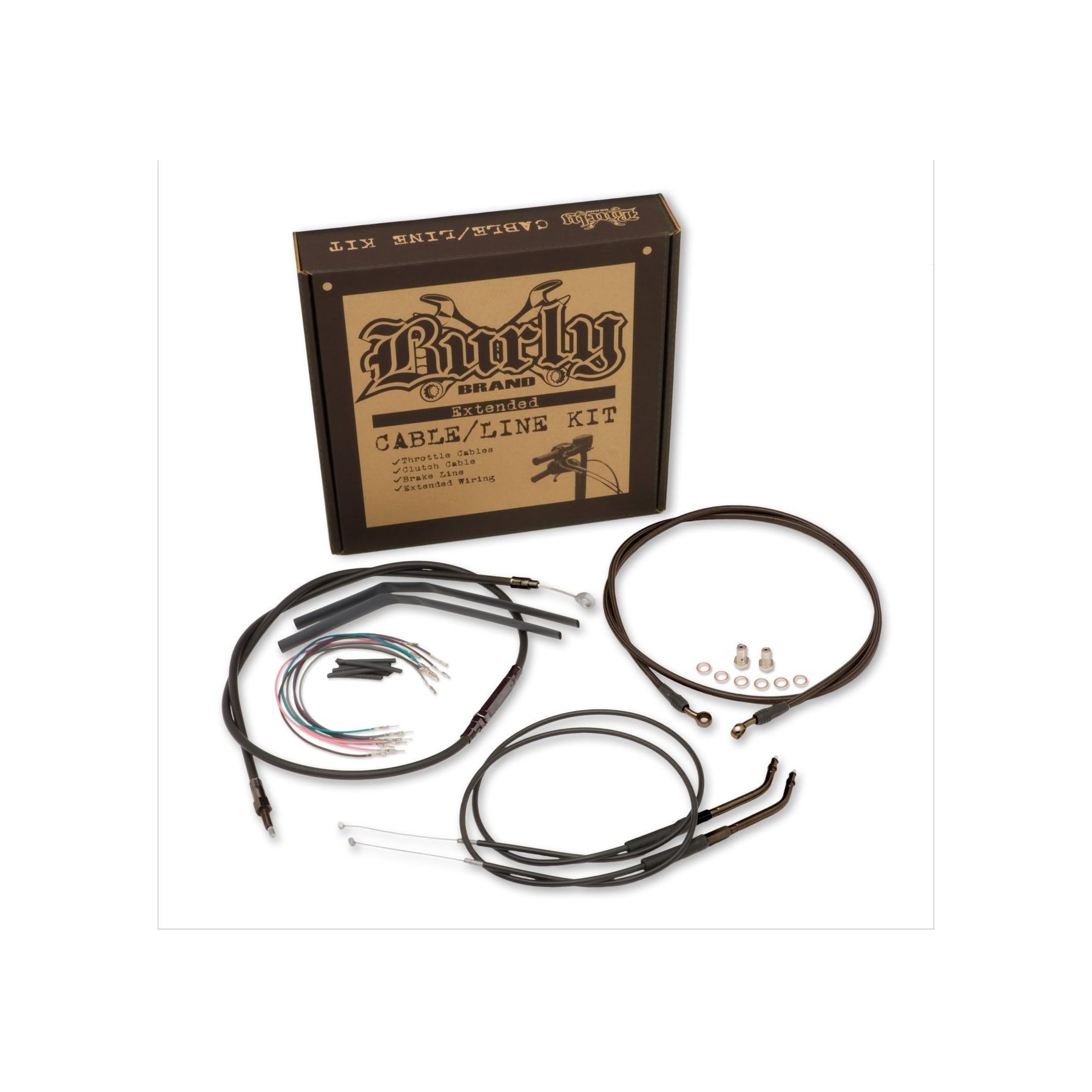 Burly T-Bar Cable Installation Kit For Harley Dyna 2012-2017