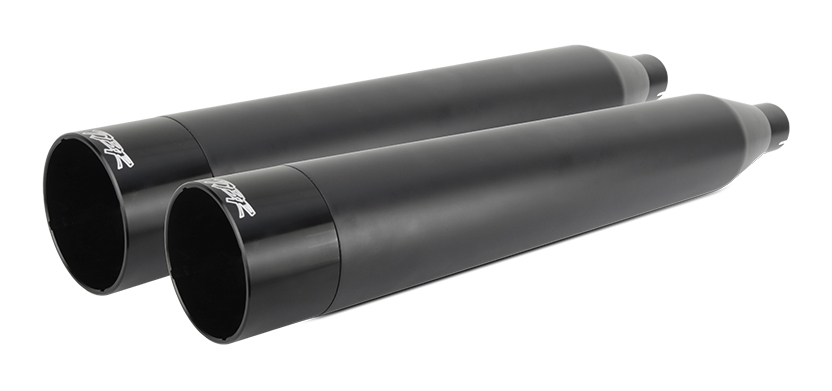 Two Brothers Comp-S Slip-On Mufflers For Harley Touring 1995-2016 Black Aluminum End Caps