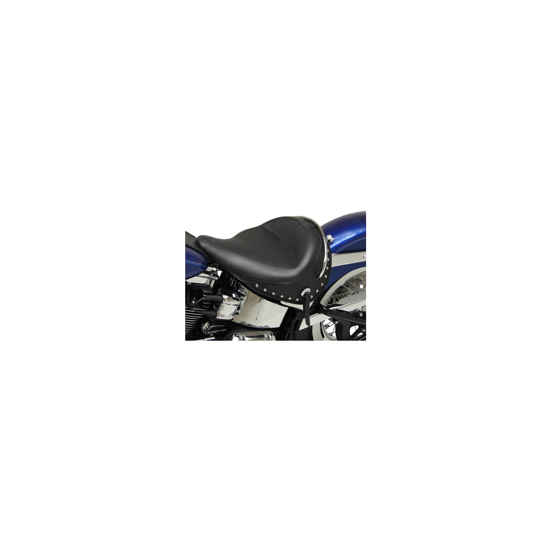 Mustang Wide Touring Solo Seat For Harley Softail Deluxe 2005-2017