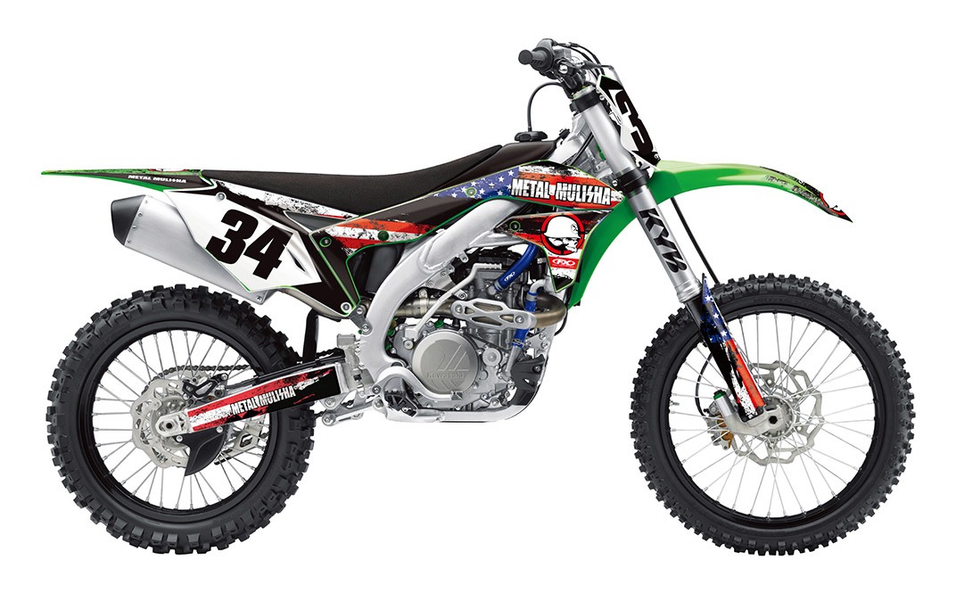 Factory Effex Metal Mulisha Shroud / Airbox Graphics Kit Kawasaki KLX