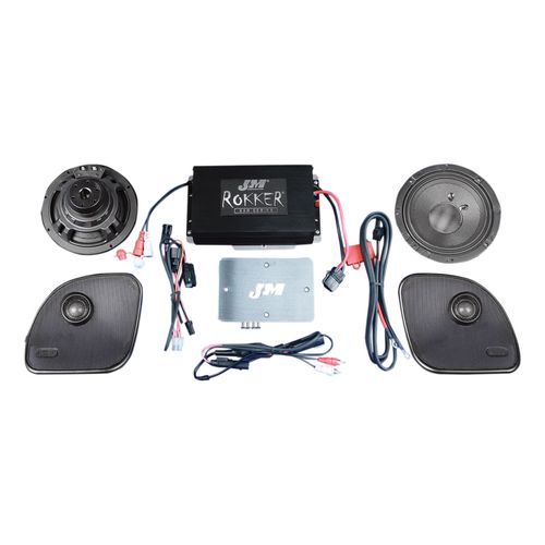 J&M Rokker XXR Extreme 330W Speaker And Amplifier Kit For Harley Road