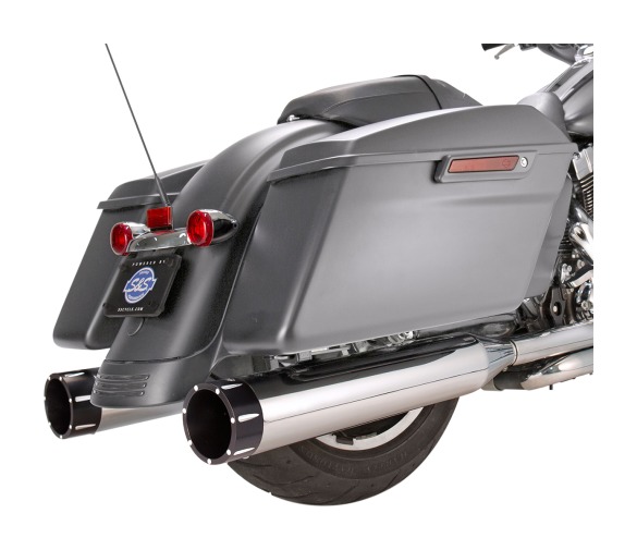 S&S Cycle 4.5" MK45 Tracer Slip-On Mufflers For Harley Touring 2017-2025 N/A