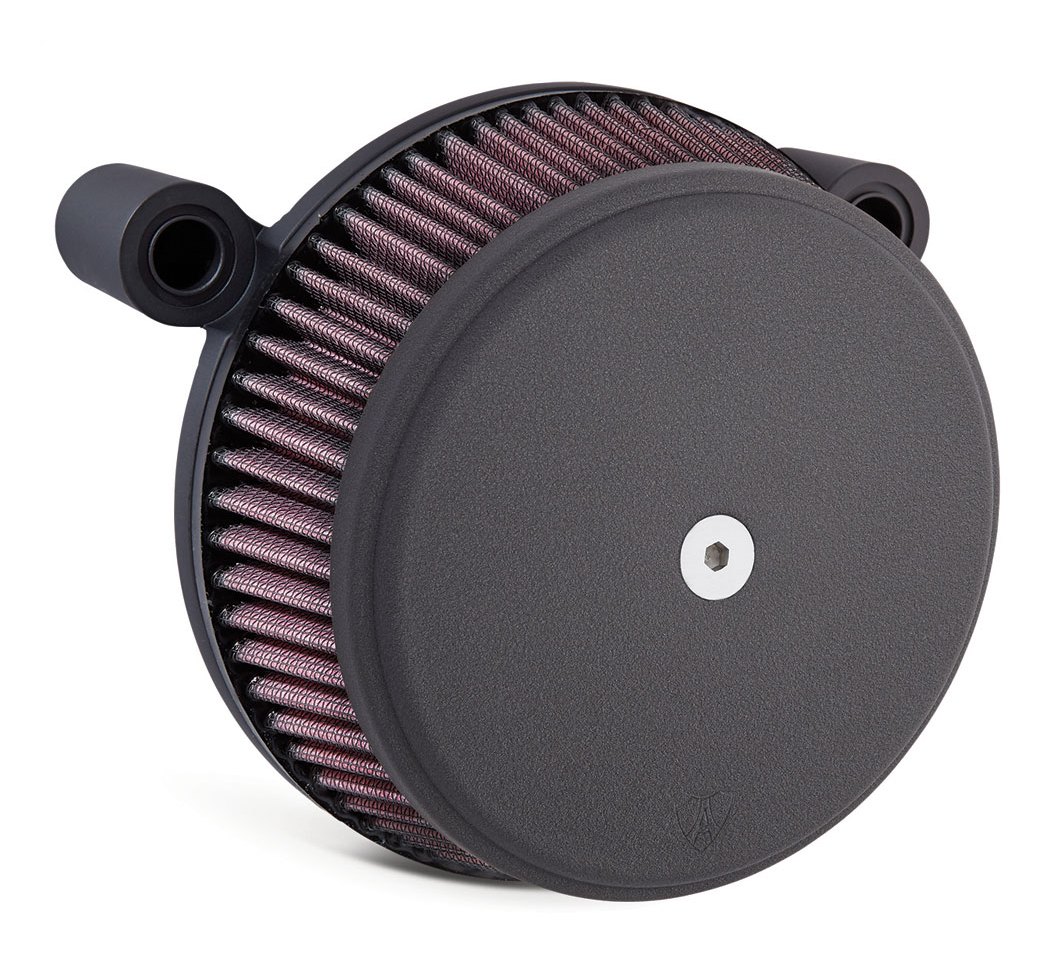 Arlen Ness Smooth Stage 1 Big Sucker Air Cleaner Kit For Harley Evolution 1993-1999 Textured Black Steel Cover