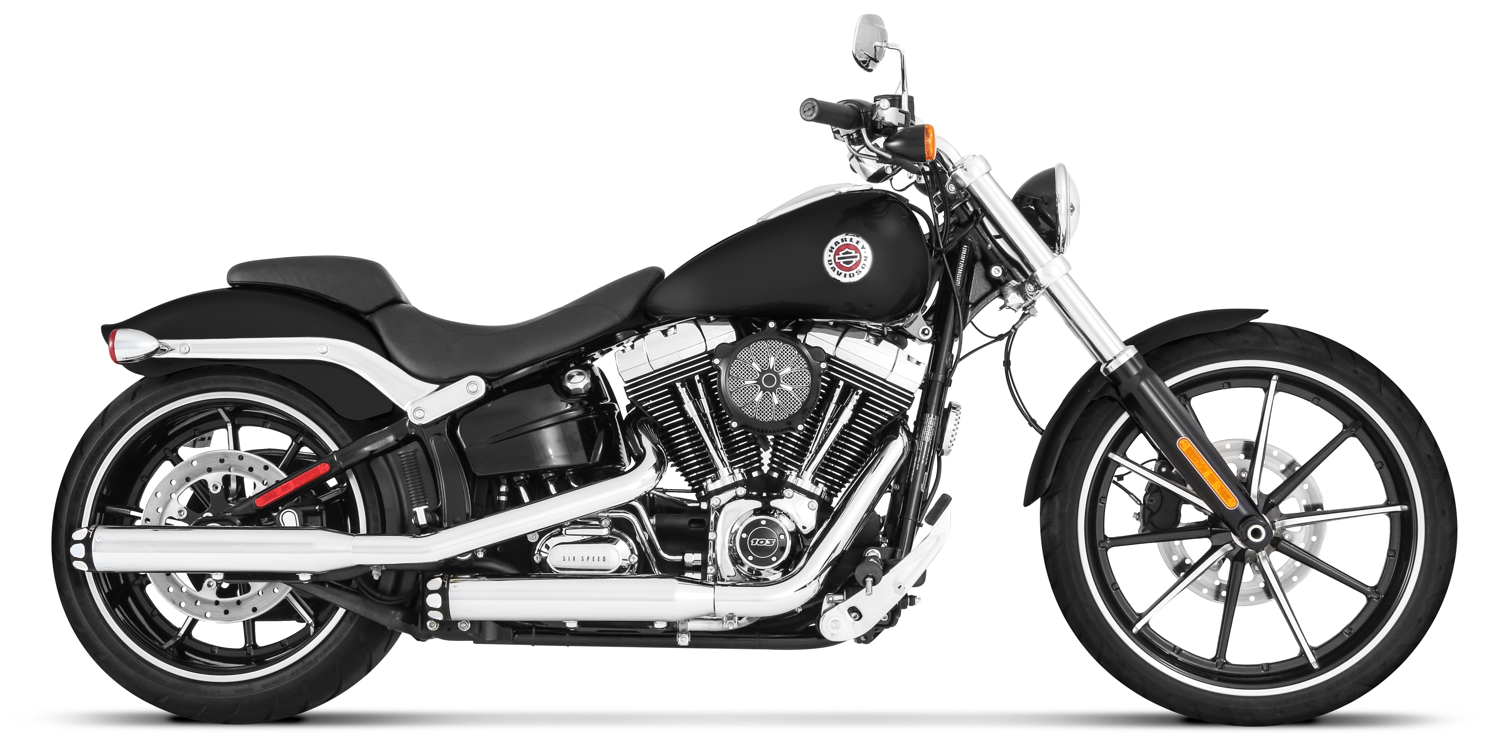 Rinehart 3" Slip-On Mufflers For Harley Softail Deluxe / Slim 2007-2017 -  RevZilla