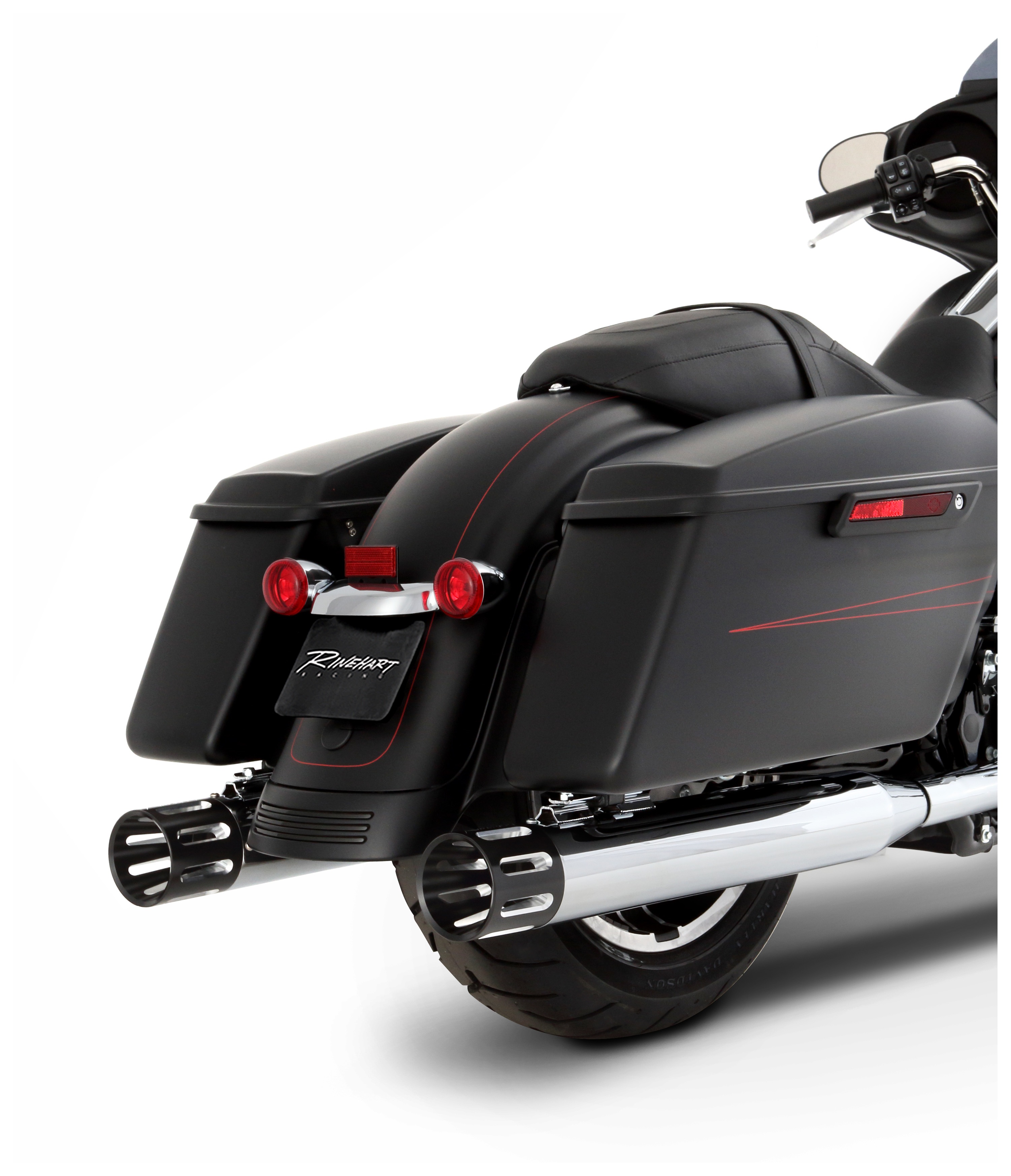 Rinehart 4" Slotted SlipOn Mufflers For Harley Touring RevZilla