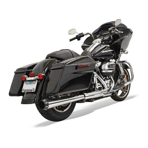 Bassani Crossover Eliminator 2-Into-1 4" Megaphone Slip-On Muffler For Harley Touring 2017-2025