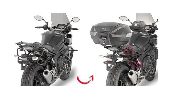 Givi PLXR2129 Rapid Release V35 / V37 Side Case Racks Yamaha FZ-10