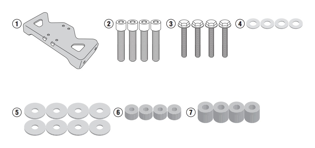 GIVI V35/V47 Mounting Hardware