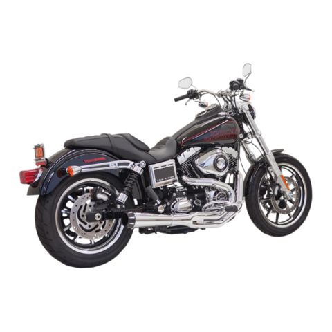 Bassani Road Rage II 2-Into-1 Exhaust For Harley Dyna With Tall Shocks 1991-2017