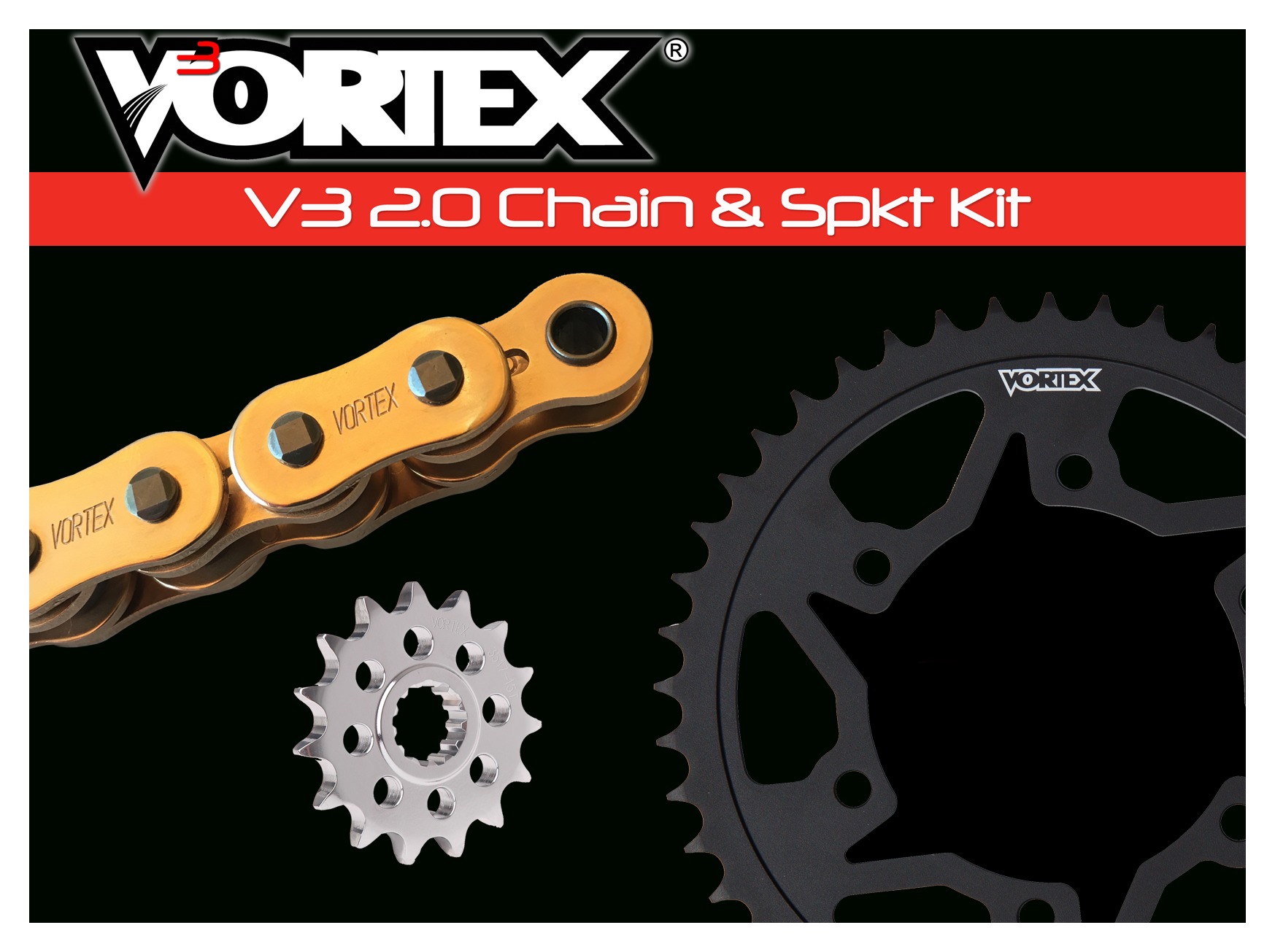 Vortex V3 WSS Chain And Sprocket Kit Suzuki GSF600S 1995-1999 N/A