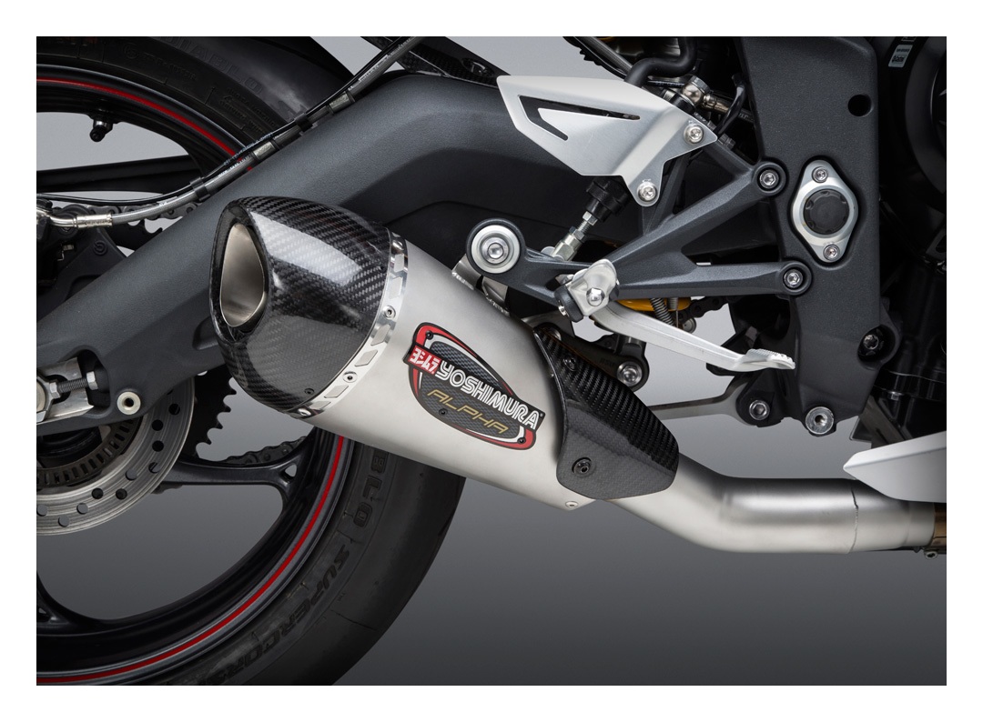 Yoshimura Alpha T Works Street Slip-On Exhaust Triumph Daytona 675