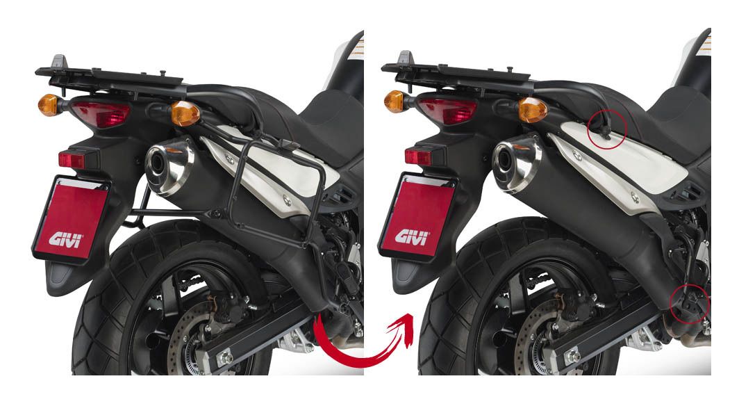 Givi PL3112 / PLR3112 Side Case Racks Suzuki V-Strom 650 / 650XT 2017-2025 PLR3112 Rapid Release
