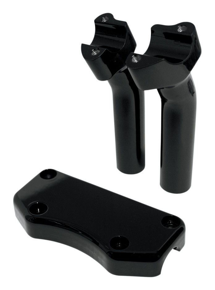 Drag Specialties 1" Handlebar Risers And Top Clamp For Harley 5.5" w/ Pullback