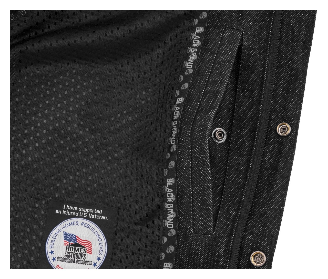 black brand denim vest