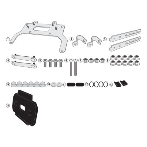 Givi TL5108KIT / TL5108CAMKIT / TL5112KIT Tool Box Fit Kit BMW R1200GS / Adventure / R1250GS / Adventure
