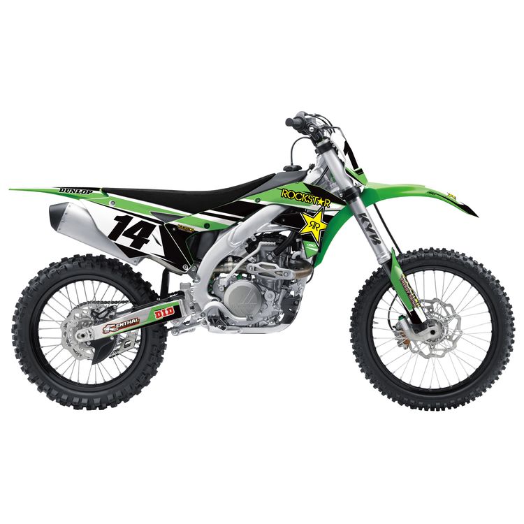 Factory Effex Rockstar Shroud / Airbox Graphics Kit Kawasaki KX85 / KX100 2014-2021