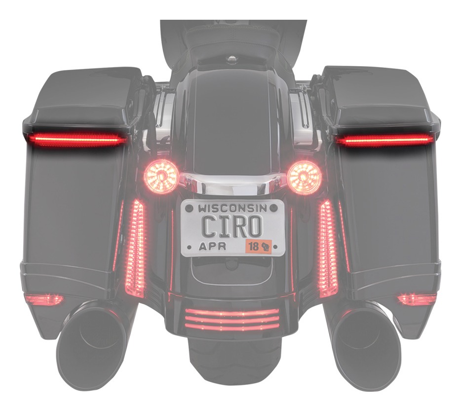 Ciro Bag Blades Lights For Harley Touring 1997-2013 N/A