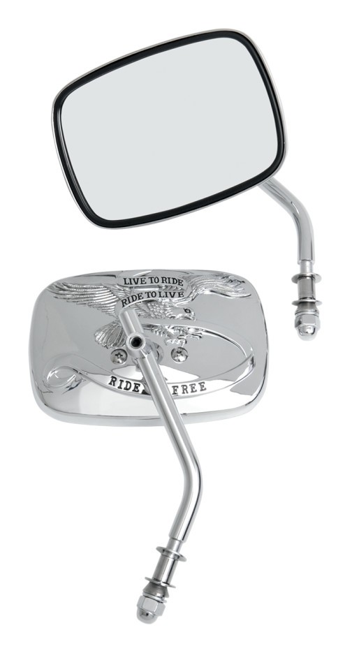 Drag Specialties Live To Ride Custom Mirrors N/A