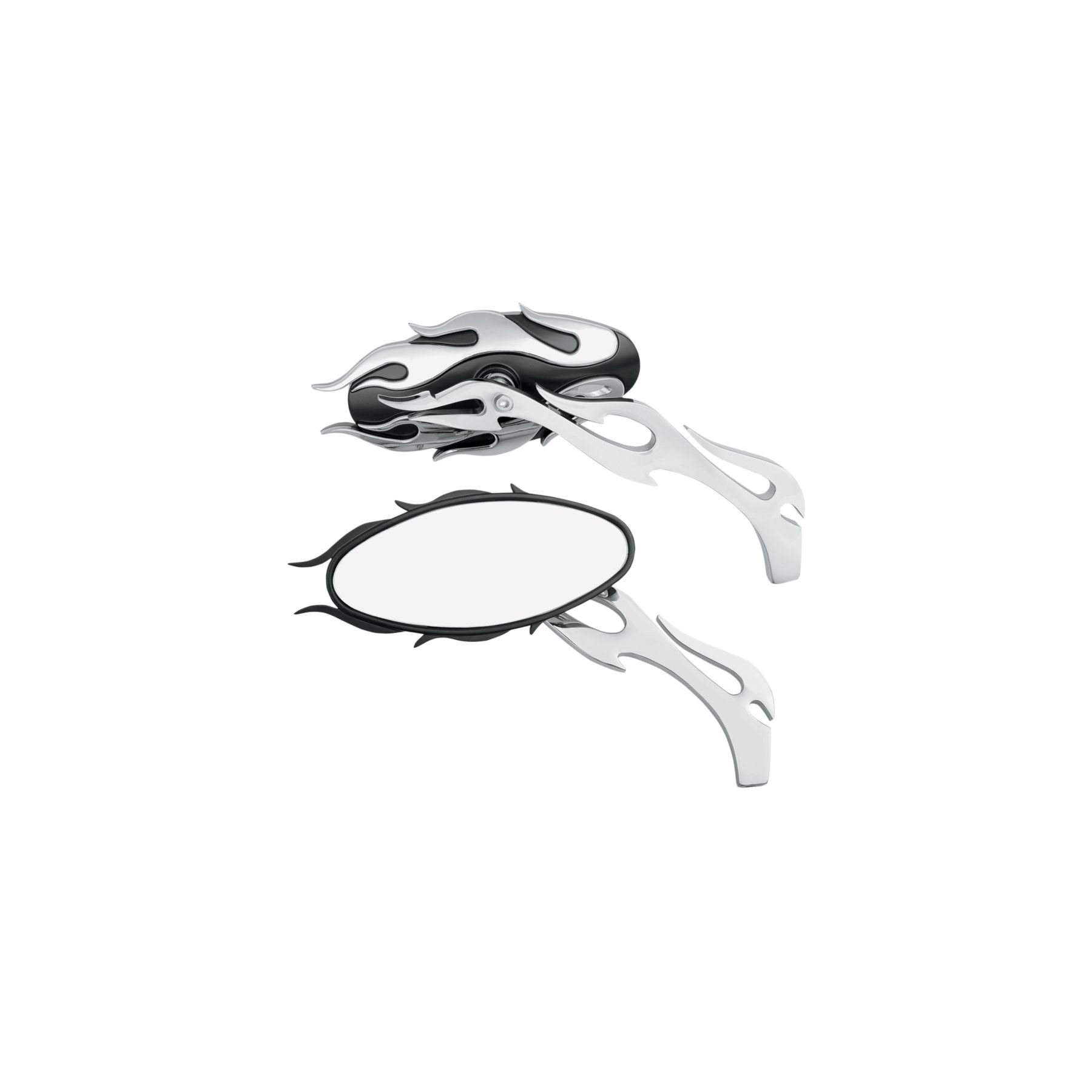 Drag Specialties Oval Flame Mirrors