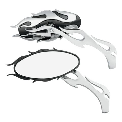 Drag Specialties Oval Flame Mirrors