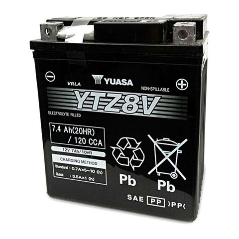 Yuasa YTZ8V Factory Activated AGM High Performance Battery