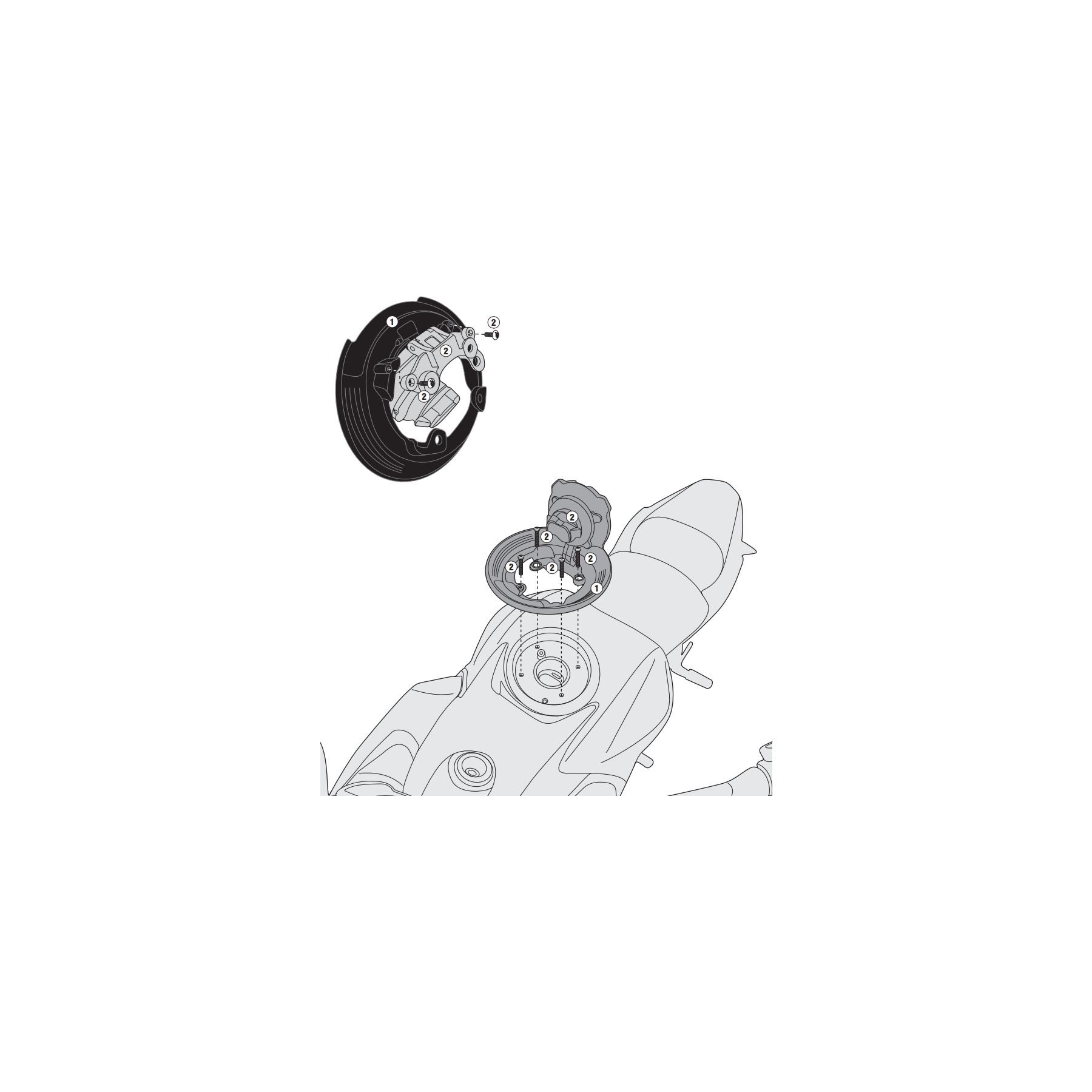 Givi Tanklock Bike Specific Flange Kawasaki Z650 2017-2022
