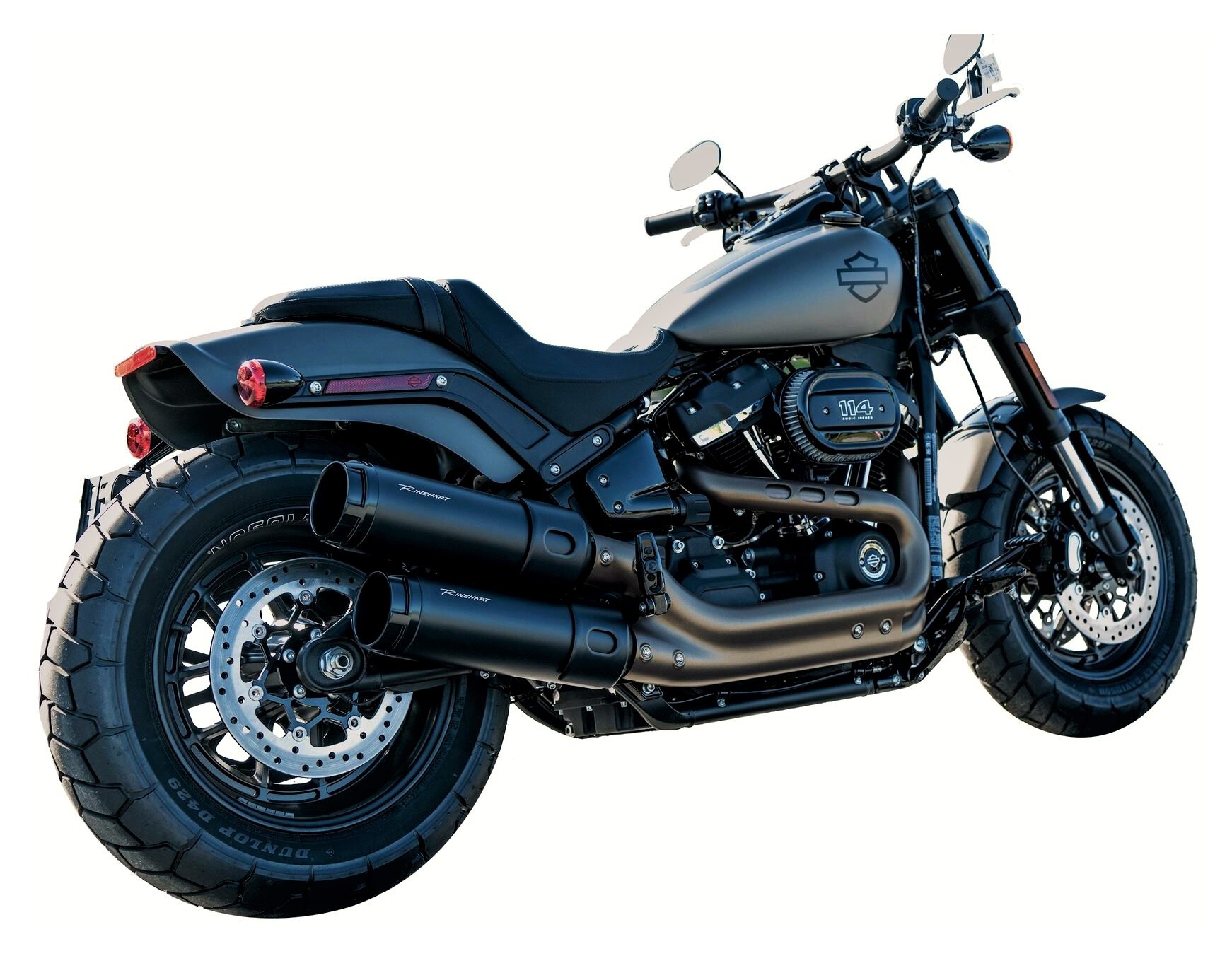 Rinehart 4 1/2" SlipOn Mufflers For Harley Softail Fat Bob 2018 RevZilla