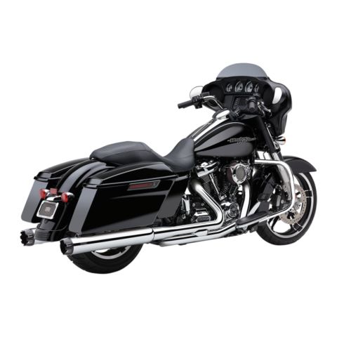 Cobra 4" NH Dual Cut Slip-On Mufflers For Harley Touring 2017-2025